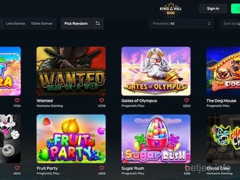 betjee app live casino section